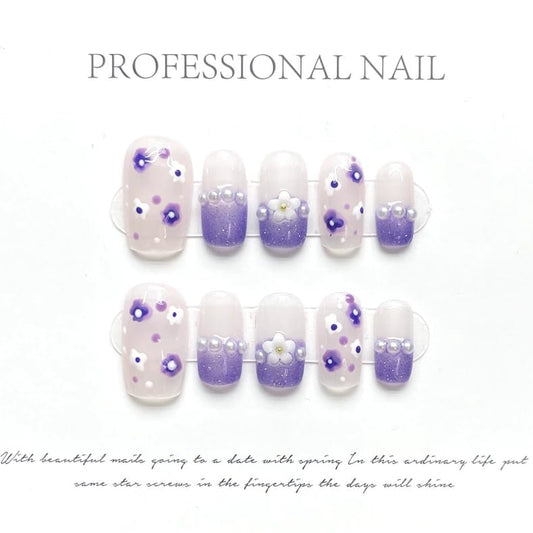 Charming Medium Press On Nail