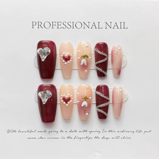 3D Long press on nails