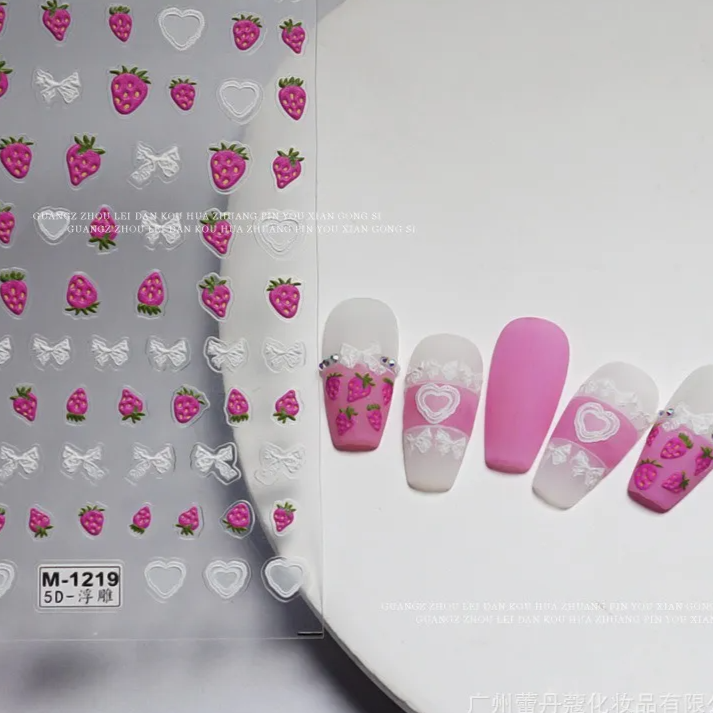 M-1219 Strawberry Nail Art Sticker