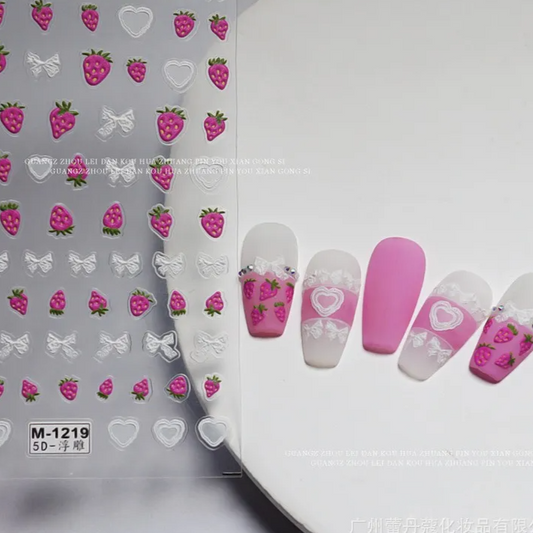 M-1219 Strawberry Nail Art Sticker