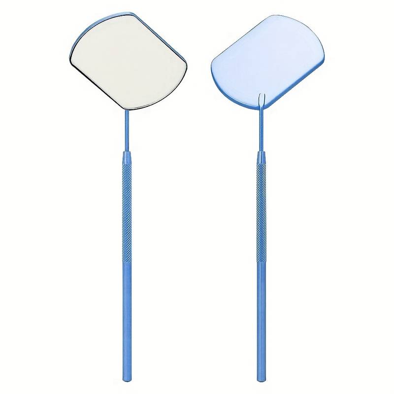 Blue Handheld Square Eyelash Grafting Mirror