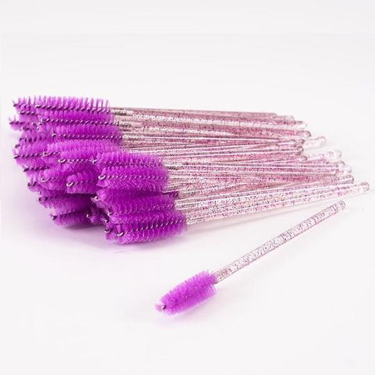 10pcs Crystal Nylon Head Eyelash Spoolie Brush