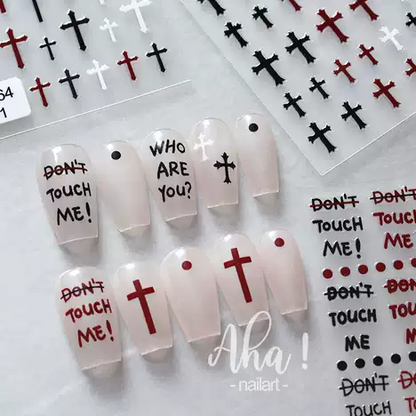 To-2071 3D Cross Nail Art Sticker