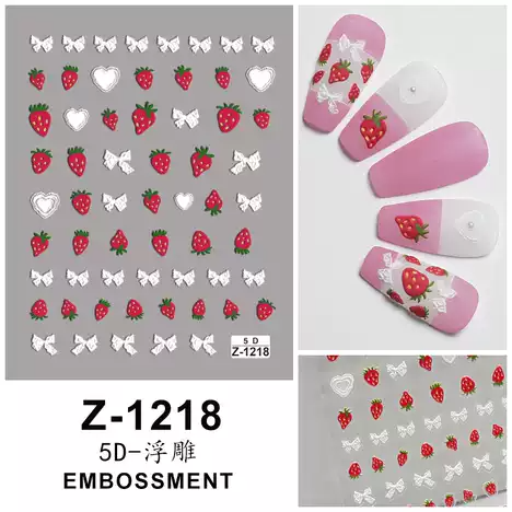 M-1219 Strawberry Nail Art Sticker