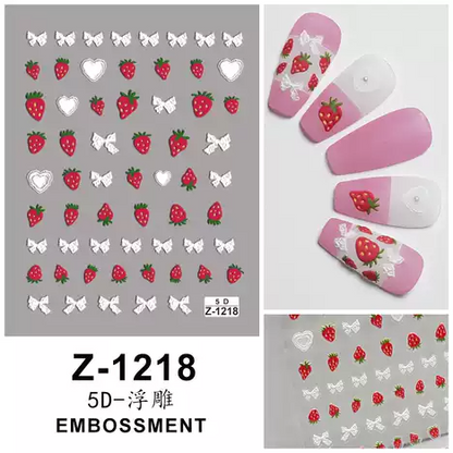 M-1219 Strawberry Nail Art Sticker