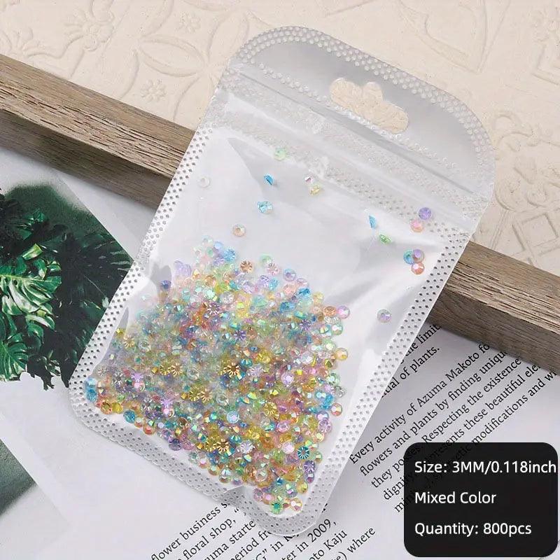 Colorful Resin Rhinestone Nail Art - MQ ZONE UAE