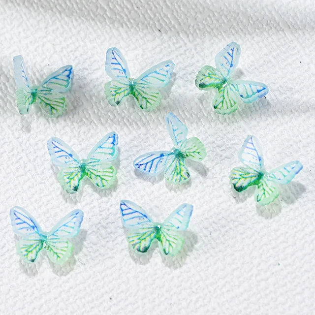 3D Nail Art Resin Butterfly Charms Rhinestones