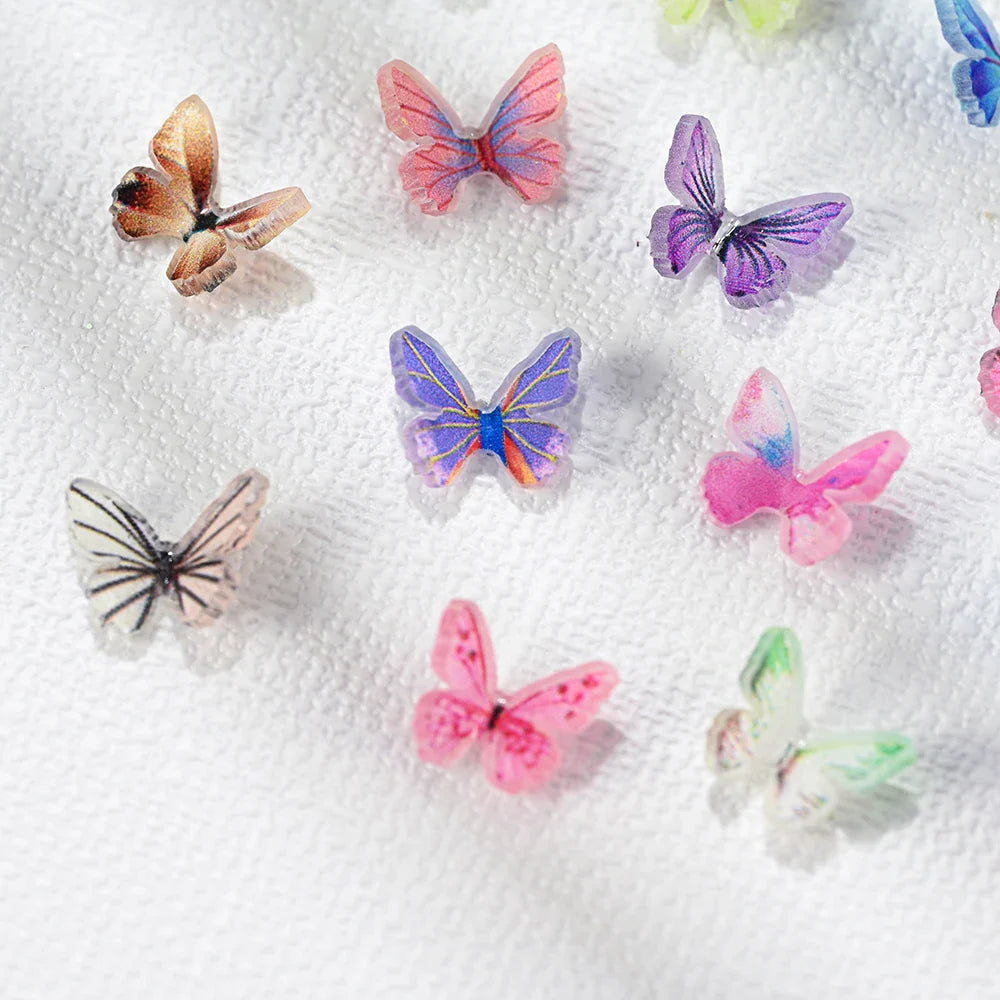 3D Nail Art Resin Butterfly Charms Rhinestones