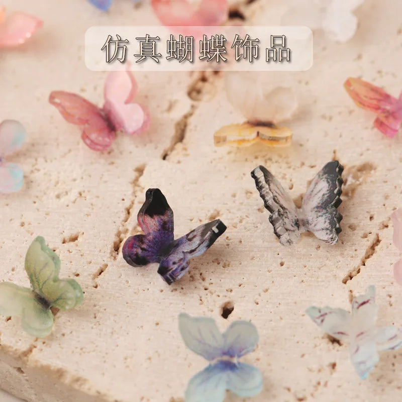 3D Nail Art Resin Butterfly Charms Rhinestones