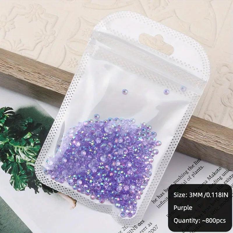 Colorful Resin Rhinestone Nail Art - MQ ZONE UAE