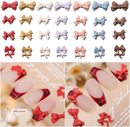 3D Bowknot Nail Art Rhinestones (5 pieces)