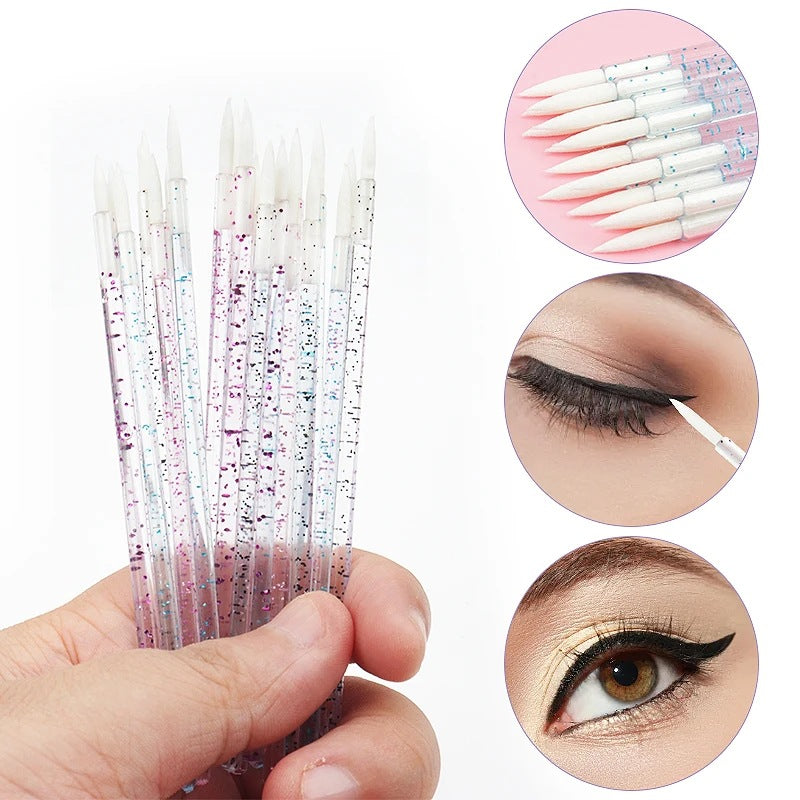 10PCS Crystal Rod Eyeliner Brush Lash Bud