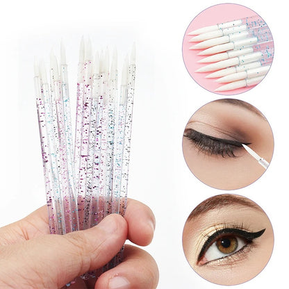 10PCS Crystal Rod Eyeliner Brush Lash Bud