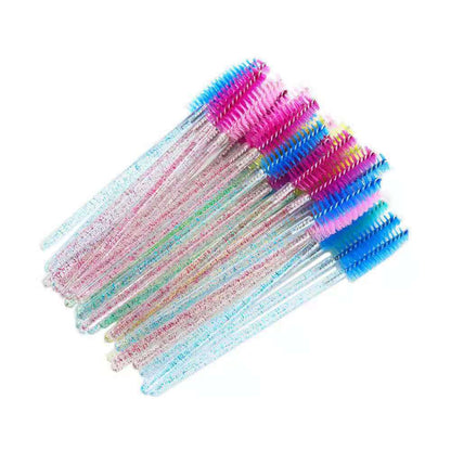 10pcs Crystal Nylon Head Eyelash Spoolie Brush