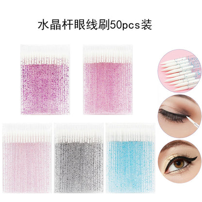 10PCS Crystal Rod Eyeliner Brush Lash Bud