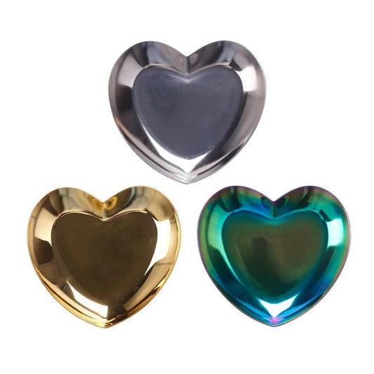 Stainless Steel Titanium Plating Heart Shape Nail Art Palette - MQ ZONE UAE