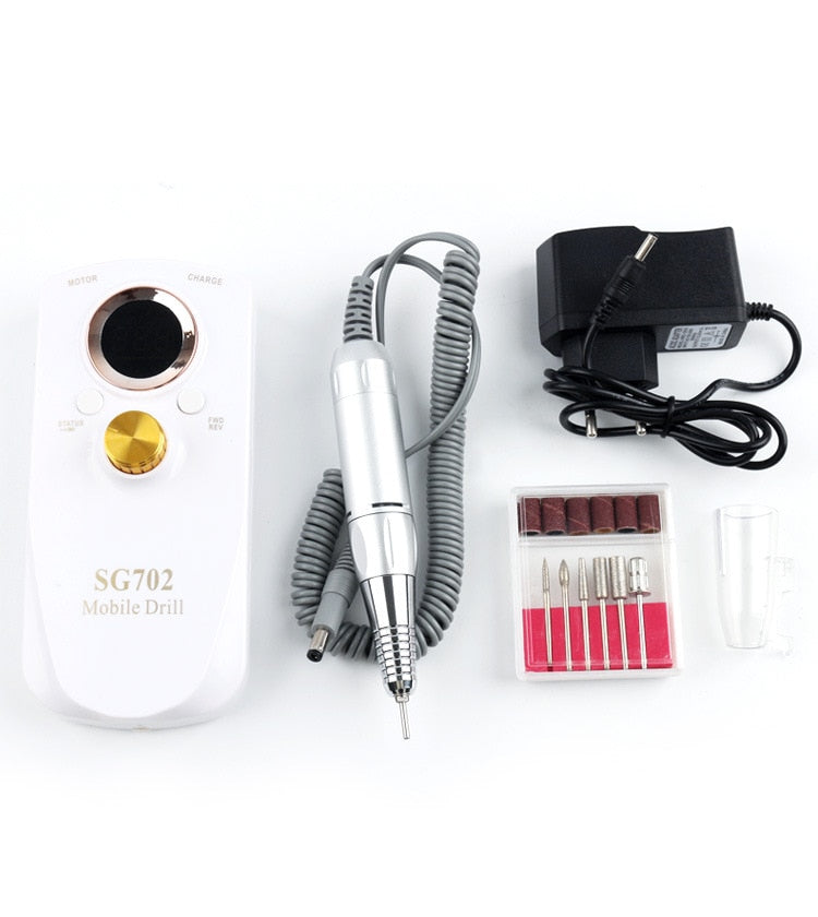 SG702 Rechargeable Nail Drill Electric Machine 35000RMP - MQ ZONE UAE