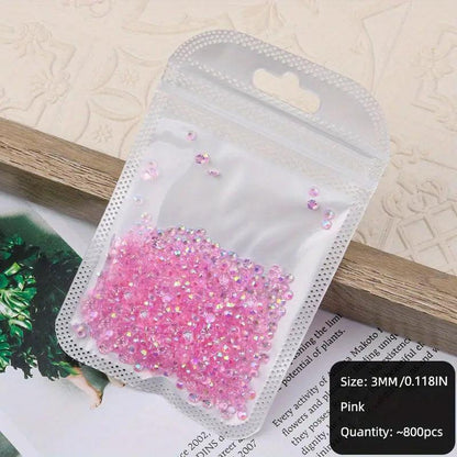 Colorful Resin Rhinestone Nail Art - MQ ZONE UAE